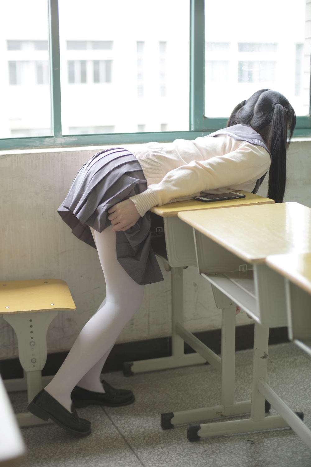森萝财团写真 X-017 JK校服白丝插图1