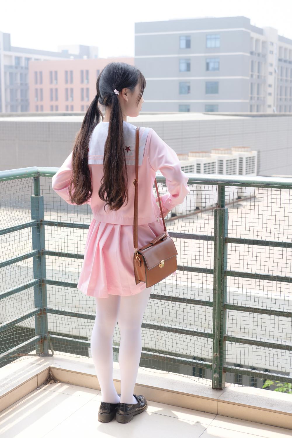 森萝财团写真 X-026 JK粉色校服白丝插图