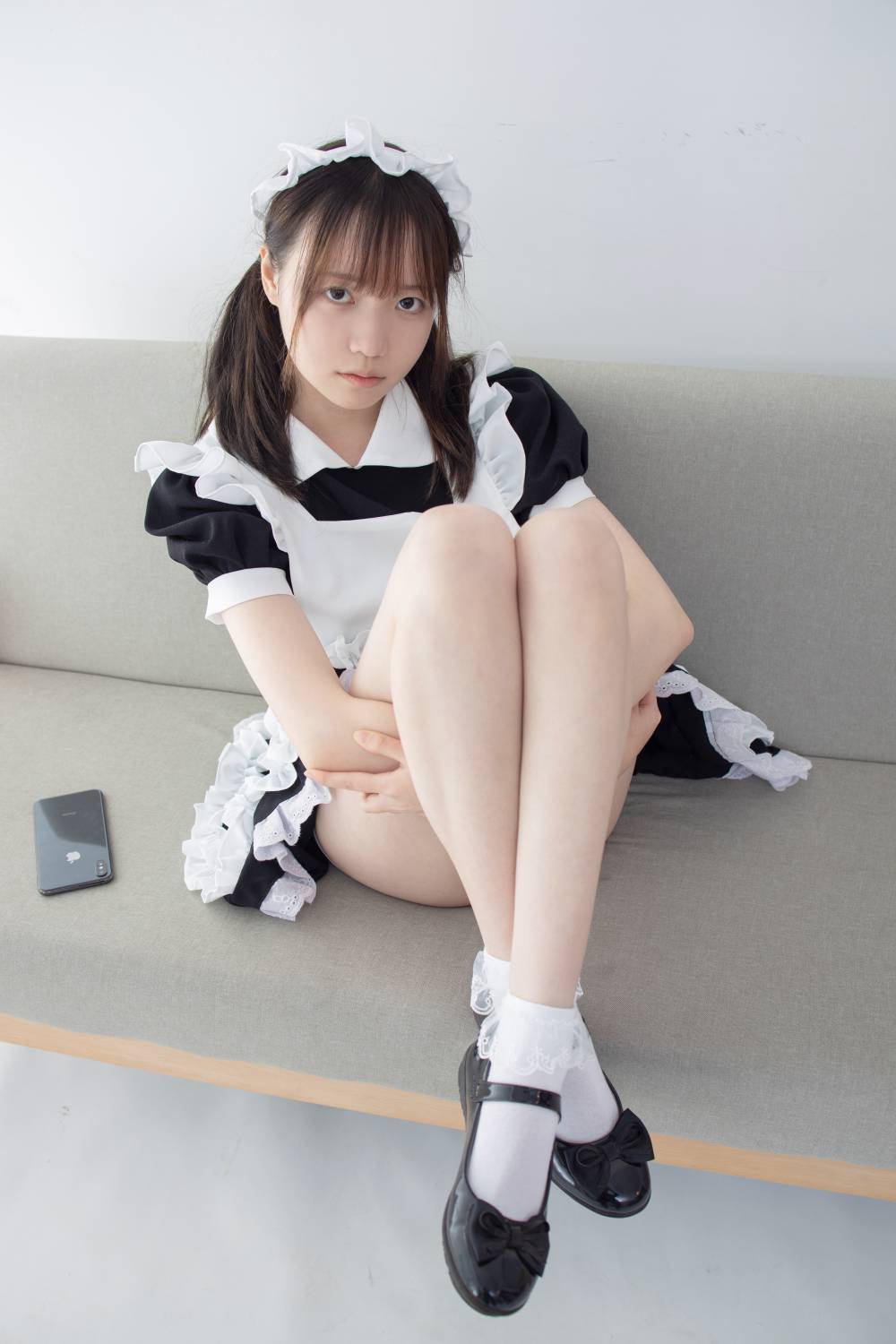 森萝财团写真 JKFUN-百元系列2-2《蕾丝花边短袜女仆》Aika插图1