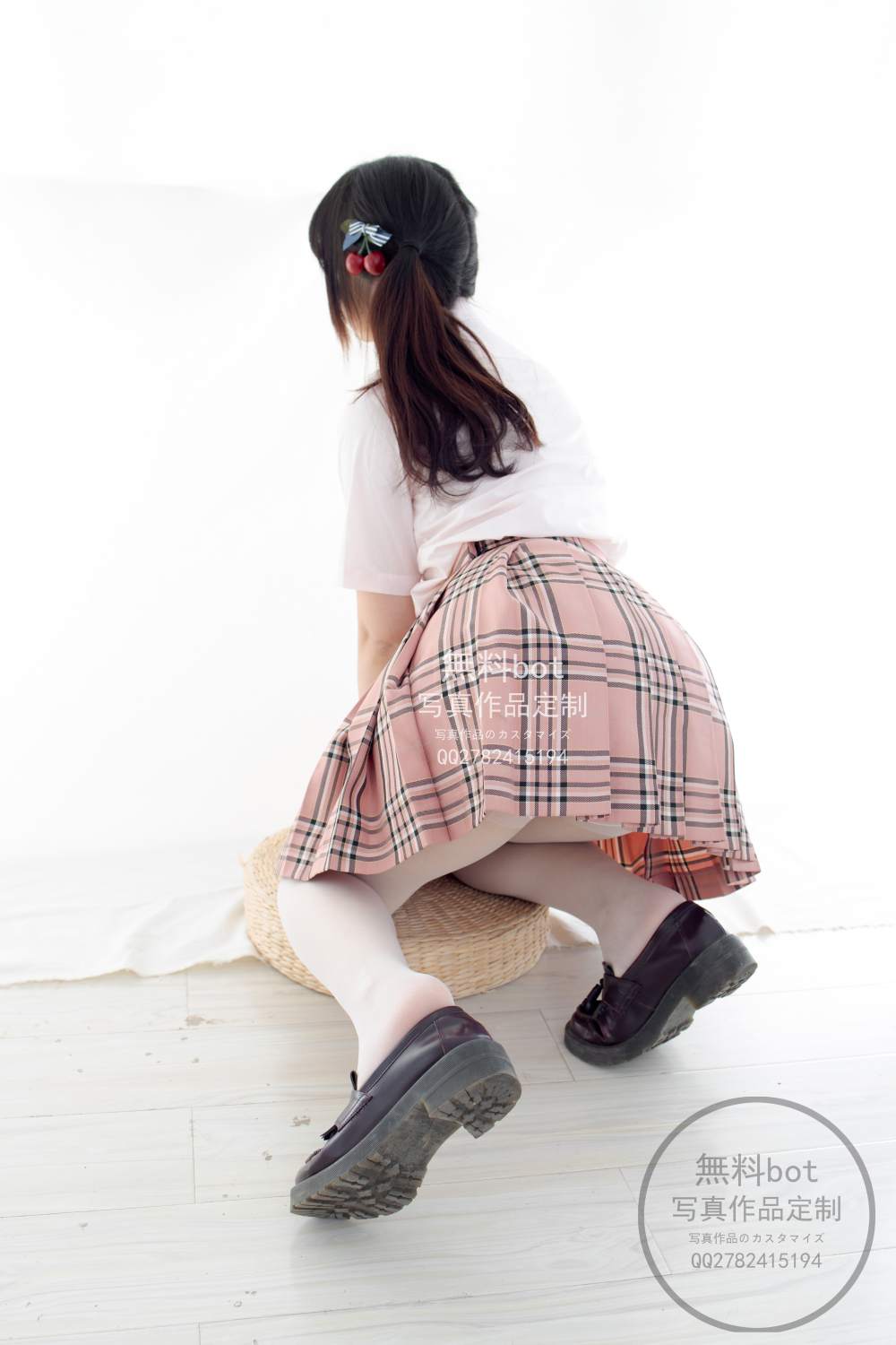 森萝财团写真 無料001 JK格子裙插图1