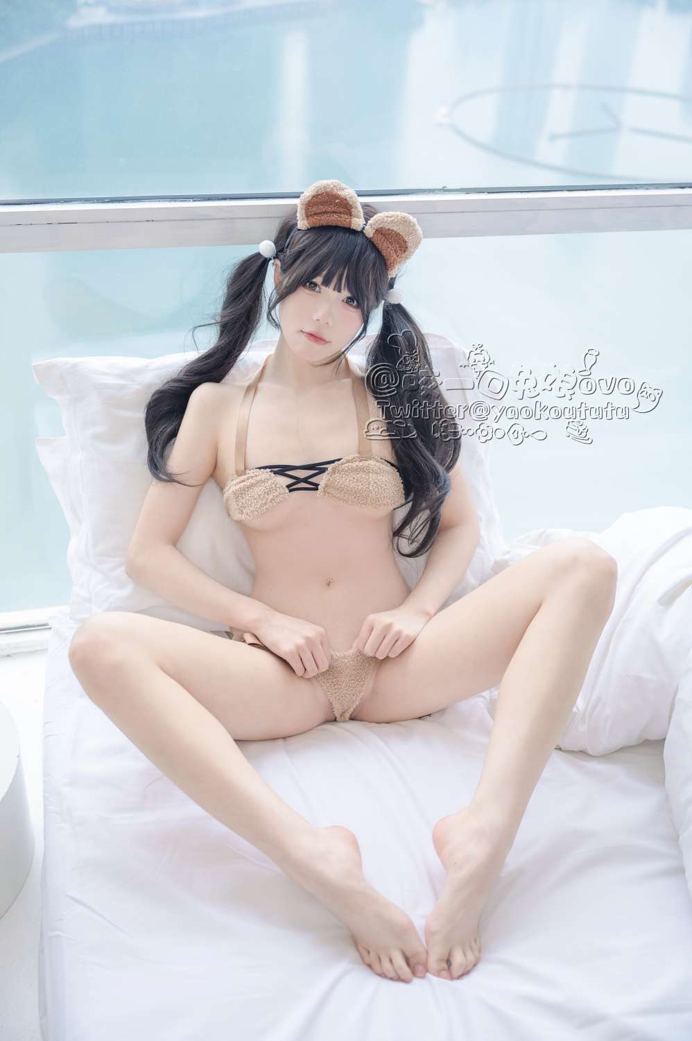 咬一口兔娘 NO.022 小熊睡衣 [60P-491MB]插图1
