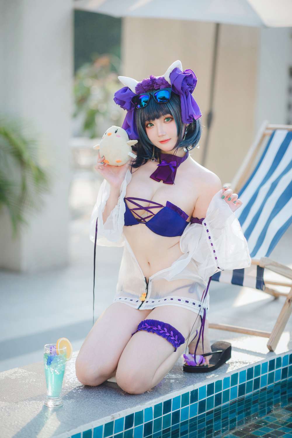 瓜希酱 NO.074 柴郡泳装 [32P-102MB]插图