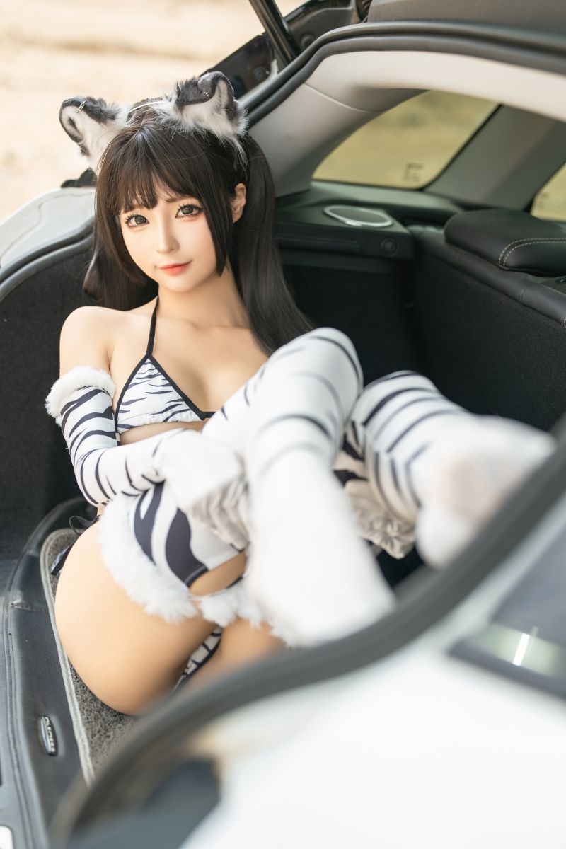 蠢沫沫 NO.240 车内白虎 [14P-133M]插图1