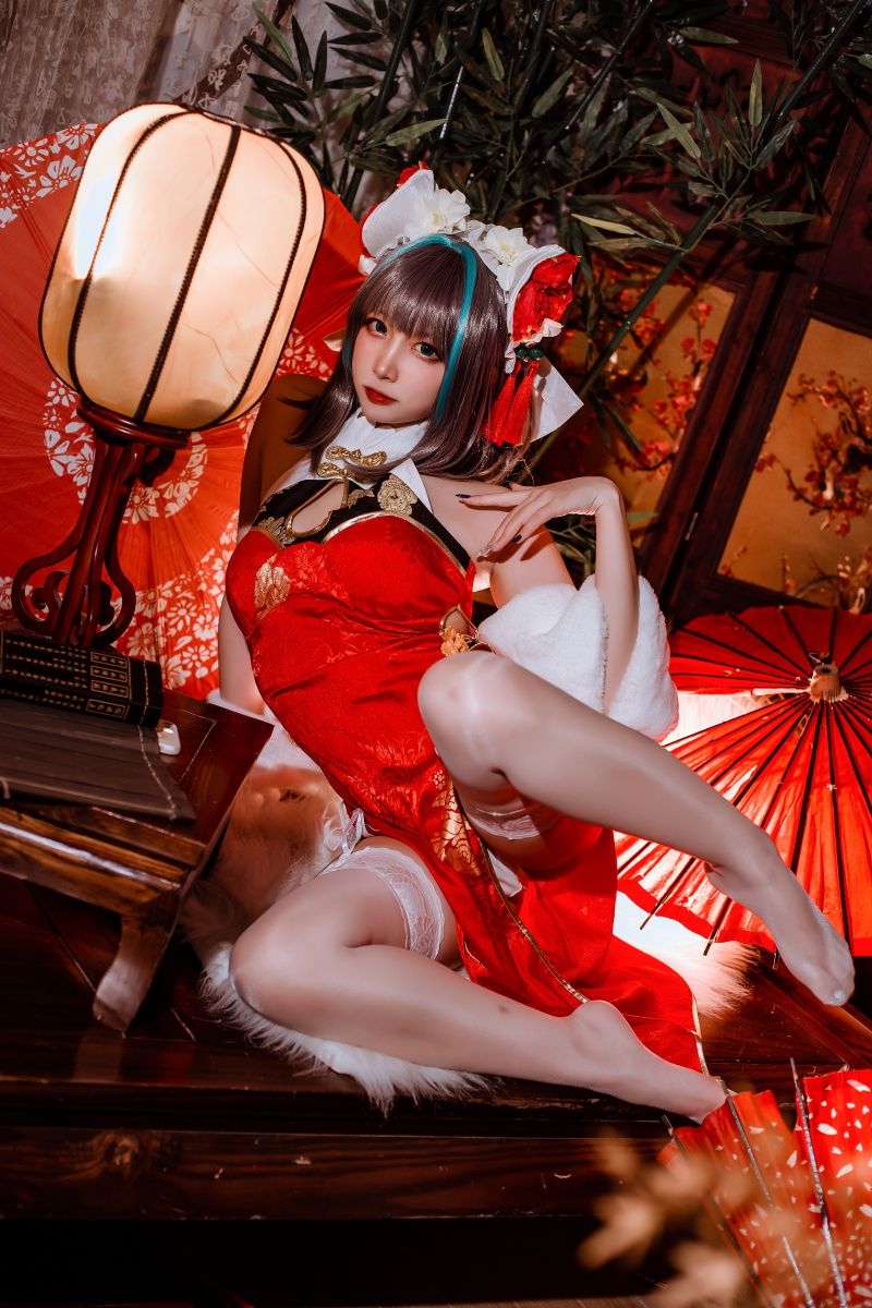 二佐Nisa NO.161 碧蓝柴郡旗袍 [32P-302M]插图1