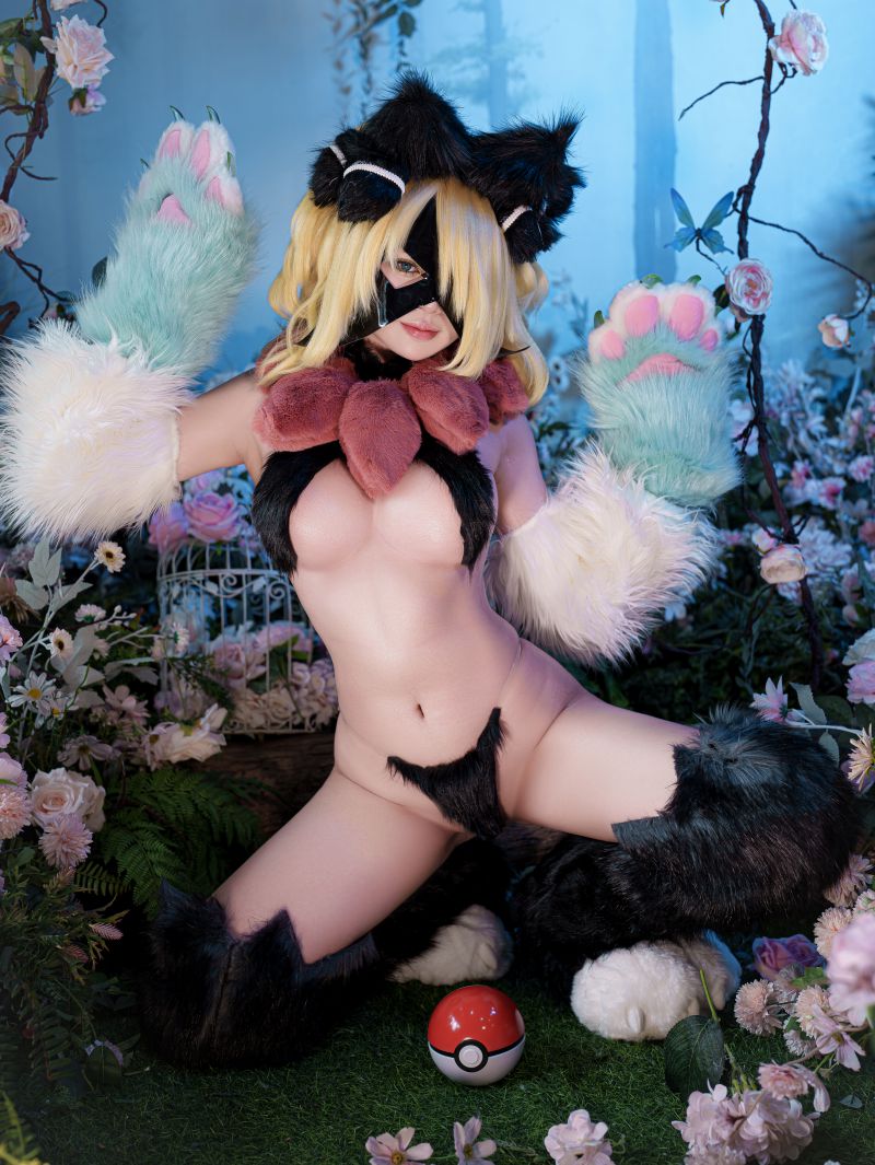 ZinieQ – NO.025 Cynthia in Meowscarada Costume [37P+17V／1.0GB]插图1