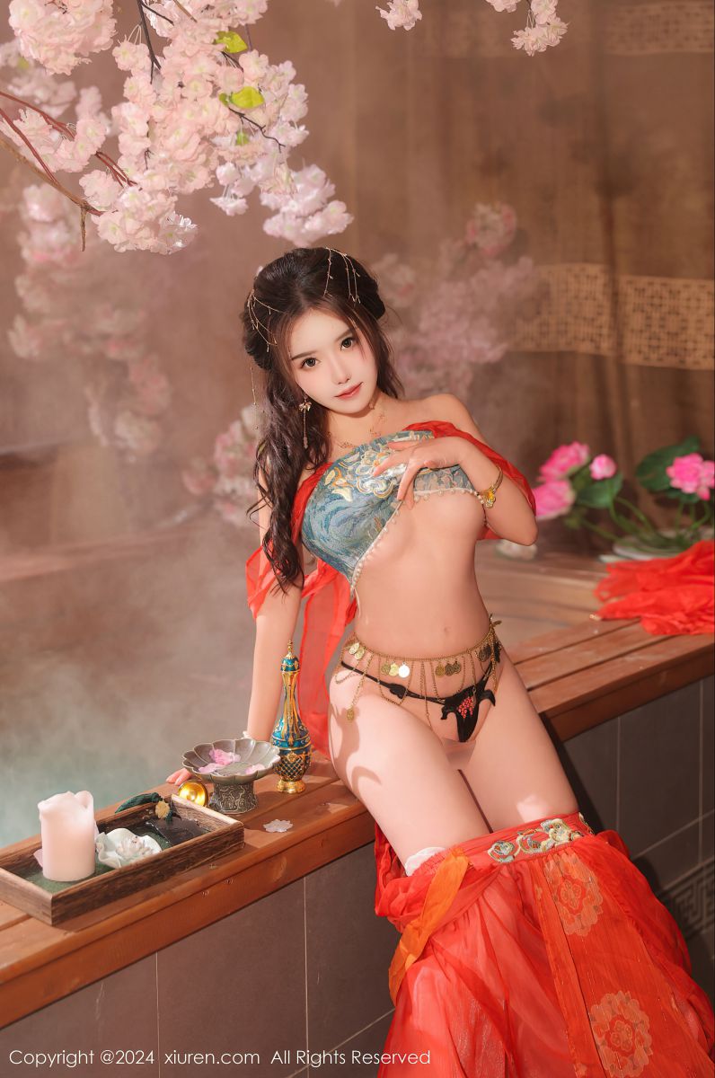 [XIUREN秀人网] 2024.02.27 NO.8146 小薯条nienie 性感红色古装搭配插图