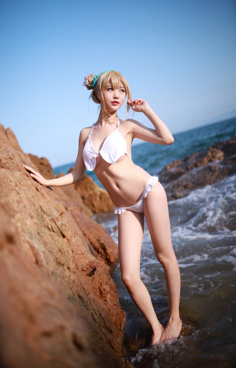 抖娘-利世 - 海边索米cos [43P-129MB]插图1