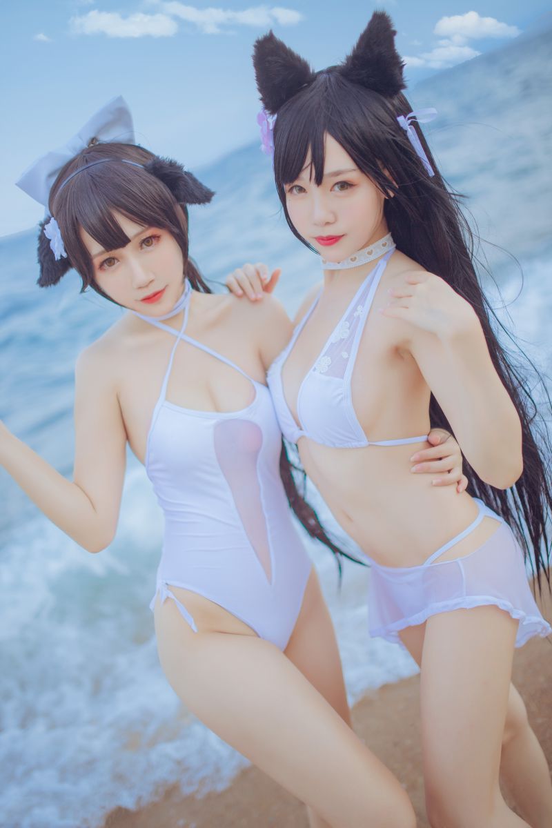 抖娘-利世 - 抖娘×不呆猫 獒犬海边泳装 [41P-326MB]插图
