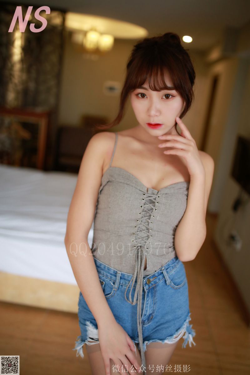 纳丝摄影 NO.106 灵儿3 室内牛仔灰丝 [81P1V+1.43G]插图