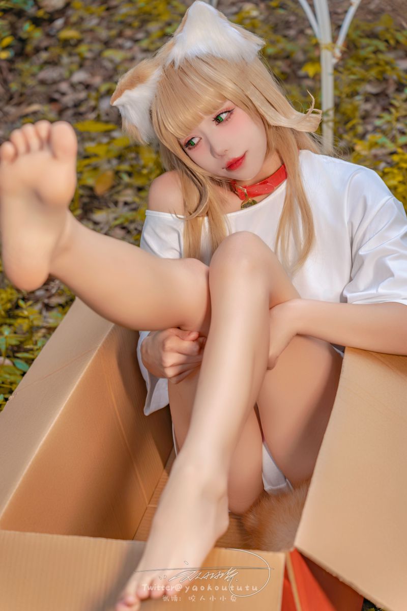 咬一口兔娘(黏黏团子兔) – NO.124 24.1月 捡到一只黄豆粉 UNI[76P-1V-702.8M]插图